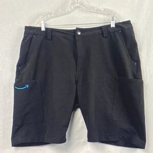 Amazon Black Cargo Shorts with Blue Detail